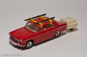Dinky Toys 536 - Peugeot 404 et remorque monoroue