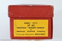 Tracteur agricole et épandeur d’engrais Massey-Harris - Dinky Toys Réf. 27AC - modèles anglais en boite française