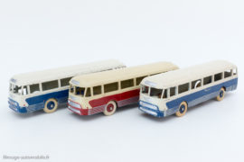 Autocar Chausson Dinky Toys réf. 29F et 571 - 2 couleurs, roues concaves puis convexes 