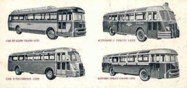 Publicité des autocars Chausson, la gamme au milieu des années 1950