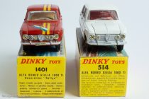 Dinky Toys réf. 1401 et 514 - Alfa Roméo Giulia 1600 TI