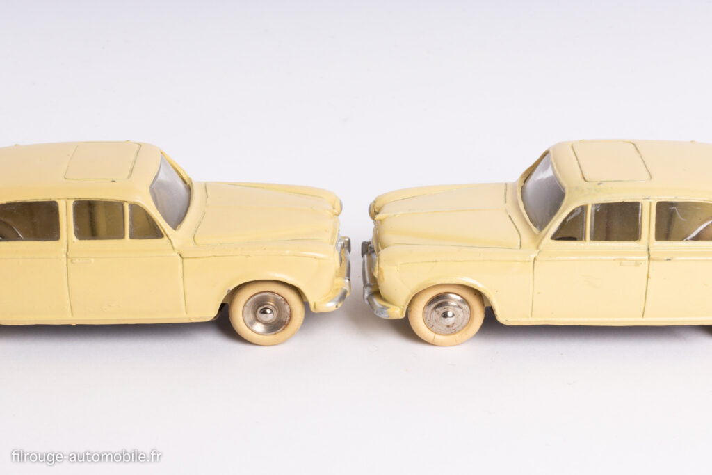 Peugeot 403 berline Dinky Toys 521 - jantes concaves et convexes